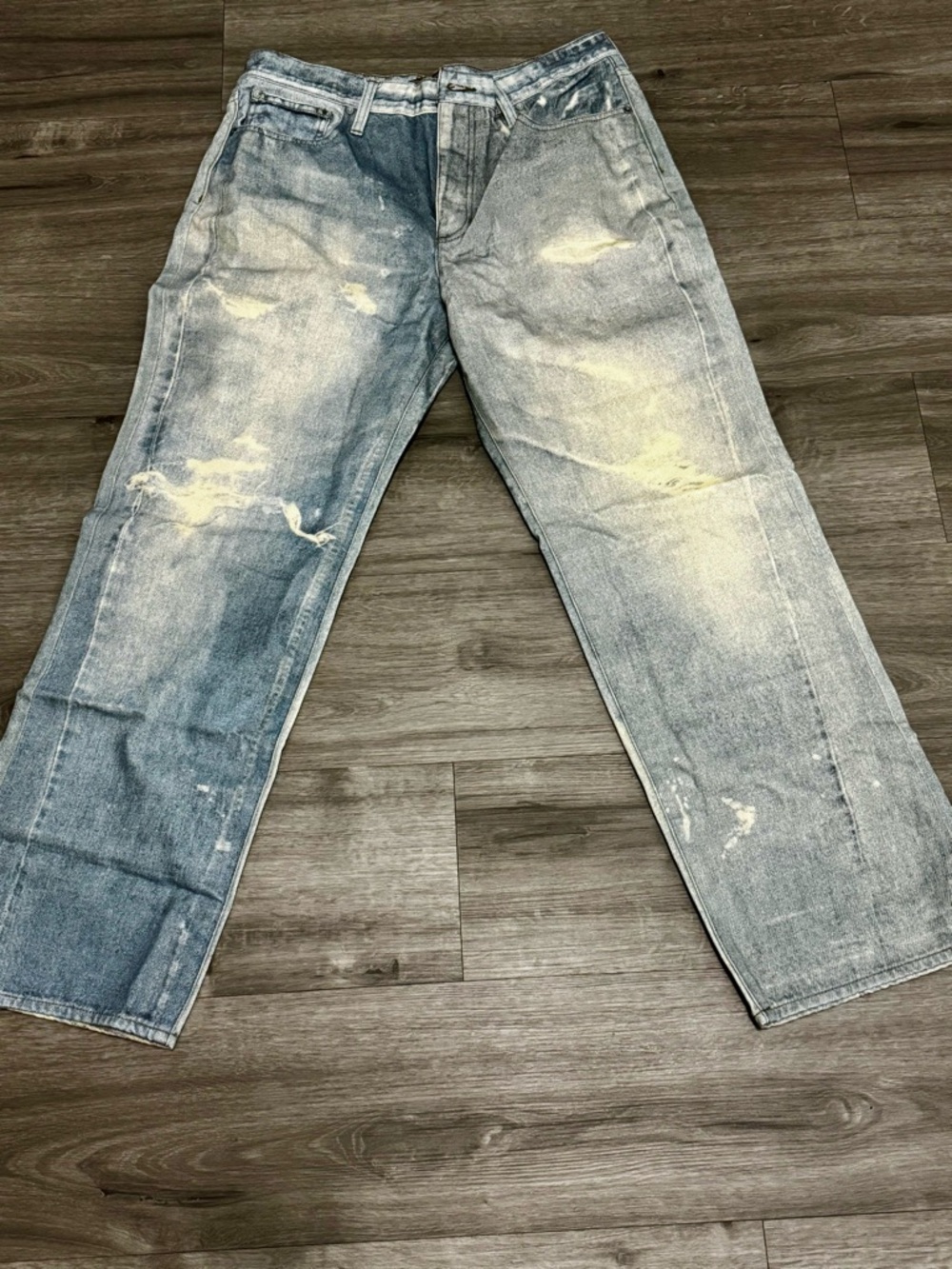 NWT J. Crew Point Sur printed-on distressed loose straight jean 30